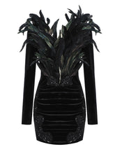EVONE Feathers Mini Dress