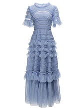 LANTE Ruffle Dress in Arctic Blue