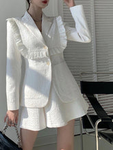 CARA Tweed Wool Blazer & Skirt Set