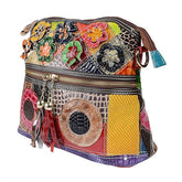 Leather Shoulder Bohemian Colorful Patchwork - Bag