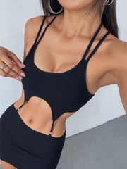 Halter Top Hugging Short Skirt