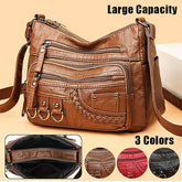 Multiple Crossbody with Vintage Leather Faux Bag