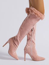 Suede Stiletto Heeled Boots