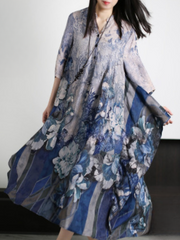 Got My Love Loose V-neck A-line Dress