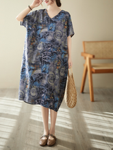 Love Yourself Cotton V-neck Midi Dress