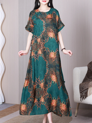 Beautiful Life Round Neck Short Sleeves A-line Dress