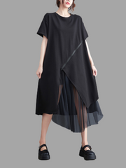 Keep Moving Round Neck A-line Dress