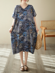 Love Yourself Cotton V-neck Midi Dress