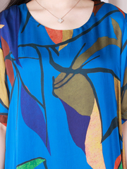 Stay Happy Round Neck A-line Dress