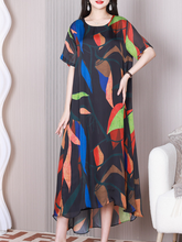 Stay Happy Round Neck A-line Dress