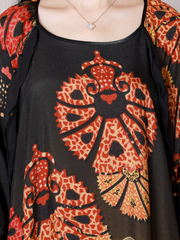 Look At The Stars Round Neck A-line Dress