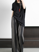 two piece set irregular shirt wide-leg pants dress
