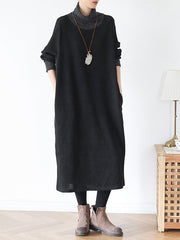 My Softer Side High-Neck Midi Dress