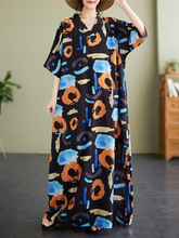 Lightweight Cover-Up V Neck Kaftan Dress