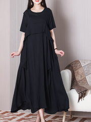 Like A Dream Round Neck A-line Dress