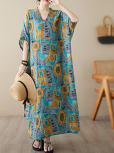 Game Of Love V-neck Short Sleeves Kaftan Dress