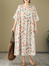 Take My Soul Round Neck Smock Dress