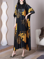 Beauty Queen Stand Collar A-line Dress