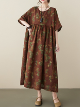 Music Of Love Cotton Round Neck Smock Dress