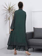 Women Stylish Long Sleeves Maxi Dress