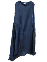 Through the Bluebells Cotton & Linen A-Line Dress