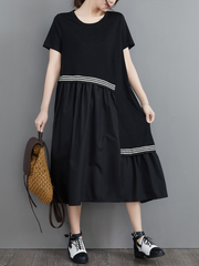 You're In My Heart Cotton Round Neck A-line Dress