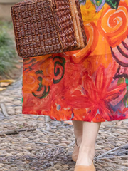 Colorful Creations Hand-painted A-Line Dress