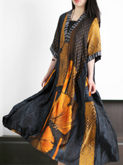 Just My Type Loose V-neck A-line Dress