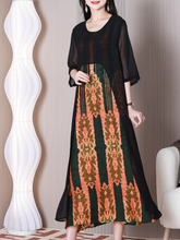 Sun Shine Round Neck A-line Dress