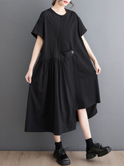 You're My Destiny Round Neck A-line Dress