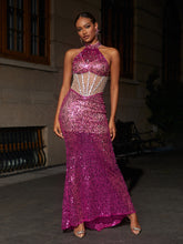 Caoimhe Sequin Rhinestone Maxi Dress