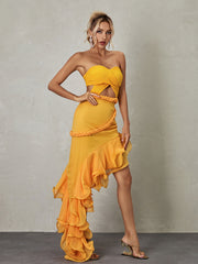 Daena Strapless Cutout Maxi Dress