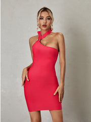 Deka Halterneck Bandage Mini Dress
