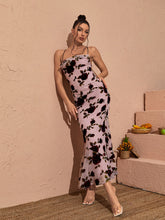 Demeter Mesh Rose Backless Maxi Dress