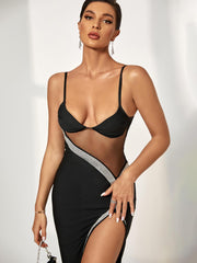 Doloras Crystal Embellished Bandage Dress