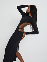 Dove Long Sleeve Backless Midi Dress