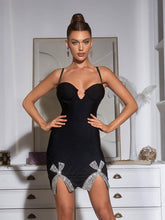 Ebba Spaghetti Crystal Bandage Dress