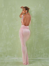 Egypt Backless Maxi Dress In Pink