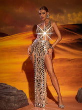 Evelyn Embellished Split Maxi Dress