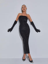 Gianna Leopard Print Bodycon Maxi Dress With Gloves