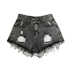 Y2k distressed women's jean shorts