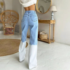 Oasis High Wasted Wide Leg Ombre Jeans