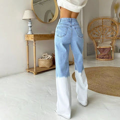 Oasis High Wasted Wide Leg Ombre Jeans