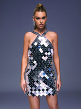 Jupiter Chainmail Mini Dress In Silver