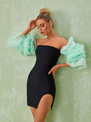 Katerina Puff Sleeve Bandage Dress