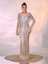 Reagan Long Sleeve Sequin Mesh Maxi Dress