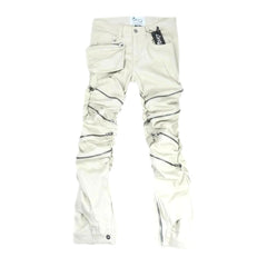 Zippered men's fashion jeans