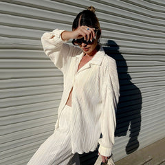 High Street Oversized Vintage Two-Piece Set