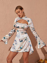 Sybil Satin Printed Mini Dress