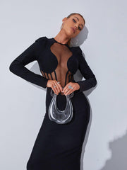 Thalassa Long Sleeve Bandage Dress